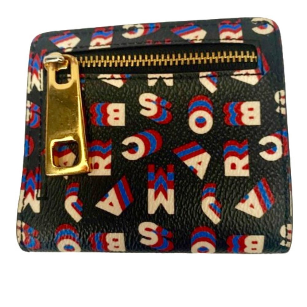 Marc Jacobs Leather Wallet Minimalist Logo Print